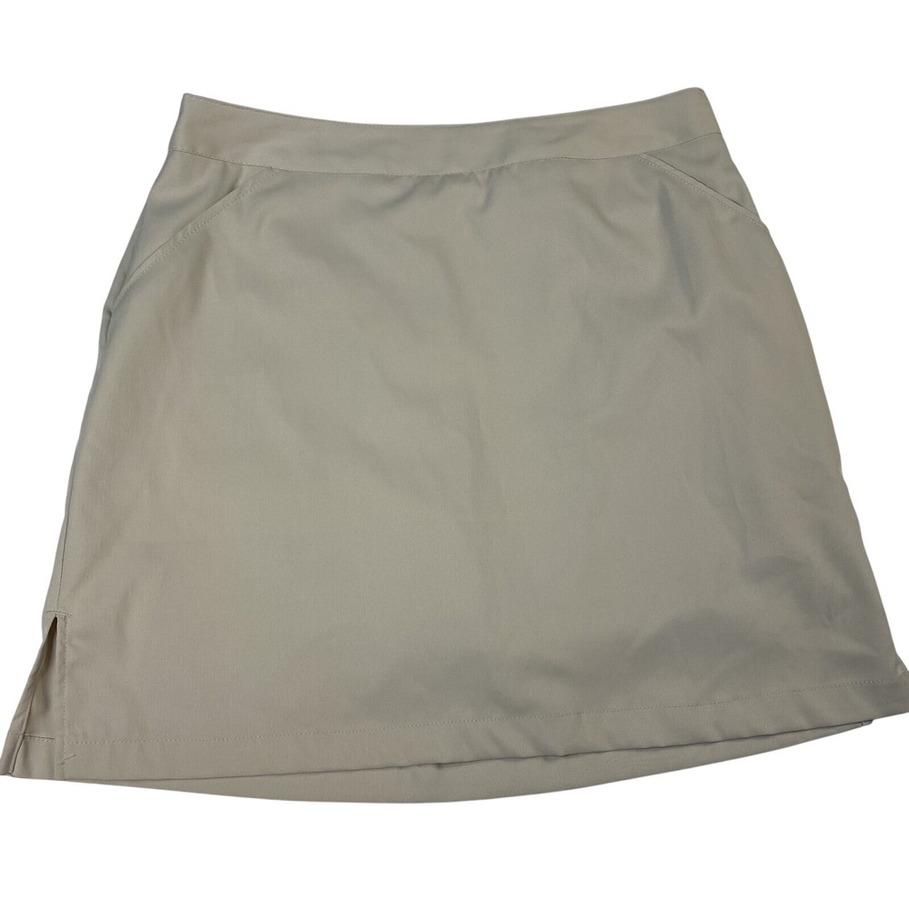 Coral Bay‎ Golf Pickle Ball Skort Size 8 Tan Performance Stretch Skirt Shorts